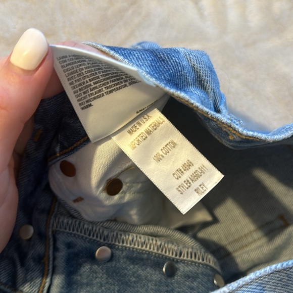 AGOLDE Riley Crop in Zephyr - Picture 7 of 8